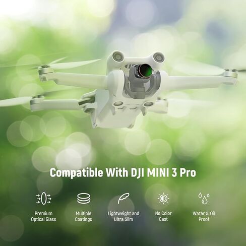 NEEWER Variable ND Filter Compatible with DJI Mini 3 Pro, ND2-32 1-5 Stops Snap On Multicoated HD Optical Glass Metal Slim Frame Drone Camera Lens Accessories for Aerial Photography Video Recording in Saudi Arabia