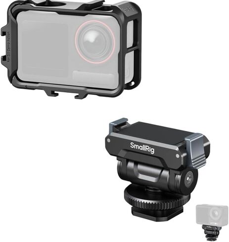 حزمة: عمل صغير 5 عمل Pro 4 Action 3 Cage for DJI 5135+MANDRIG COLD HOUSH ADAPTER FOR DJI OSMO 360 / ACTION 5 PRO / 4/3 5436 in Kuwait