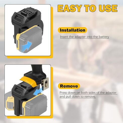 for Dewalt to for Craftsman Adapter,2 in 1 Battery Adapter Convert for Dewalt 20V Max Battery(2Piece) Work for Craftsman 20V Cordless Power Tool at The Same,More Power and Longer Working in Kuwait