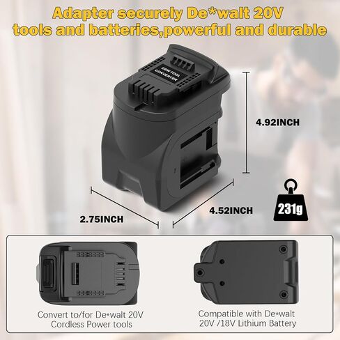 for Dewalt to for Craftsman Adapter,2 in 1 Battery Adapter Convert for Dewalt 20V Max Battery(2Piece) Work for Craftsman 20V Cordless Power Tool at The Same,More Power and Longer Working in Kuwait