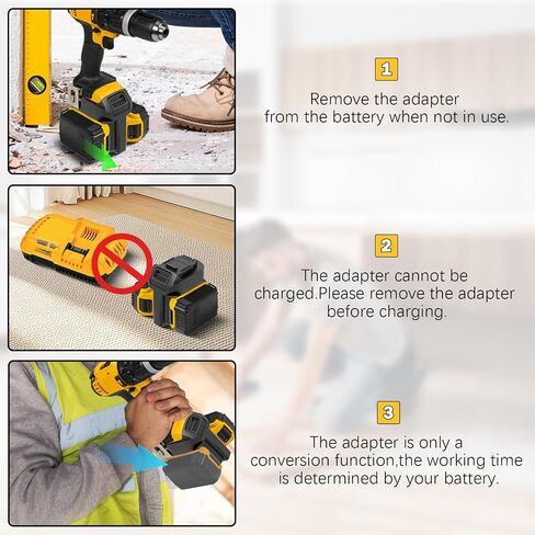 for Dewalt to for Craftsman Adapter,2 in 1 Battery Adapter Convert for Dewalt 20V Max Battery(2Piece) Work for Craftsman 20V Cordless Power Tool at The Same,More Power and Longer Working in Kuwait
