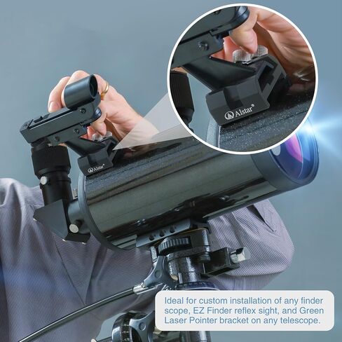 Alstar 70mm Compact Deluxe Finder & Guidescope - Bundle with - Universal Dovetail Base & Finder Scope Holder in Saudi Arabia