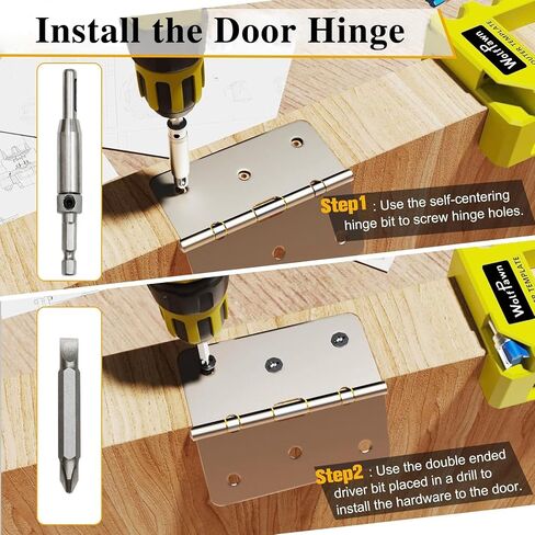 Door Hinge Jig, Door Hinge Template for Router,Door Hinge Tool Fits for Door Hinges from 3" to 5" Length and Types of Sqaure, Radius 1/4" or Radius 5/8".（Green） in Kuwait