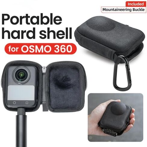 حقيبة تخزين لـ DJI Osmo 360 Camera Case Protection Case خفيفة الوزن مقاومة للخدش سهلة الحمل تصميم نصف مفتوح متوافق مع عصي شخصية أو ترايبود in Kuwait