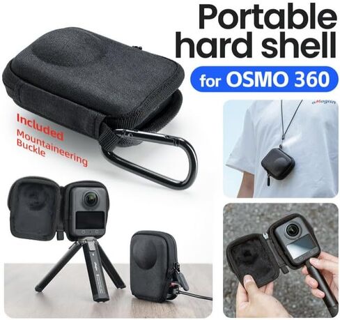 حقيبة تخزين لـ DJI Osmo 360 Camera Case Protection Case خفيفة الوزن مقاومة للخدش سهلة الحمل تصميم نصف مفتوح متوافق مع عصي شخصية أو ترايبود in Kuwait