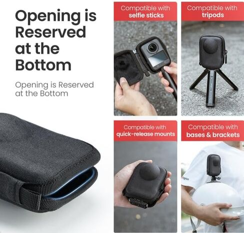 حقيبة تخزين لـ DJI Osmo 360 Camera Case Protection Case خفيفة الوزن مقاومة للخدش سهلة الحمل تصميم نصف مفتوح متوافق مع عصي شخصية أو ترايبود in Kuwait