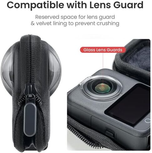 حقيبة تخزين لـ DJI Osmo 360 Camera Case Protection Case خفيفة الوزن مقاومة للخدش سهلة الحمل تصميم نصف مفتوح متوافق مع عصي شخصية أو ترايبود in Kuwait