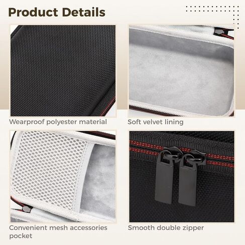 Zoom H6/H4N Pro Recorder Storage Case, Compact Protective Carrying Case with Mesh Pocket for Extra Accessories in Saudi Arabia