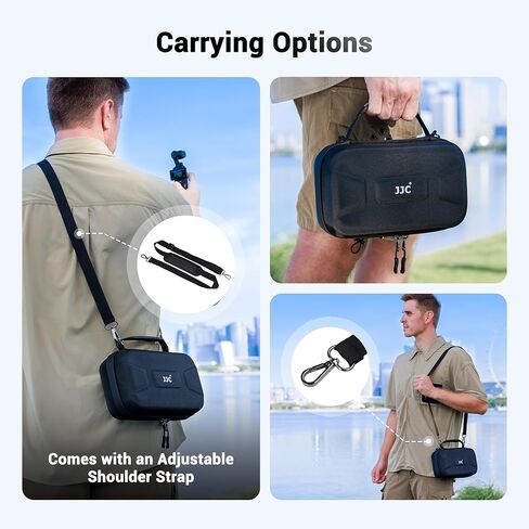 Magnetic Pocket 3 Phone Holder + Hard Shell Case: Magnetic Phone Holder for DJI Osmo Pocket 3 with Arca Swiss Design & 1/4"-20 & Angle Adjust with Portable EVA Protect Bag With 53.54" Long Strap in Saudi Arabia