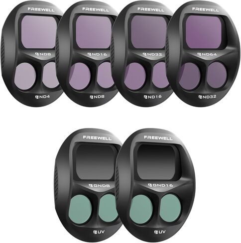 Freewell Split ND8/4, ND16/8, ND32/16, ND64/32, GND0.9 & GND1.2 Filters Bundle for DJI Mavic 4 Pro in Saudi Arabia