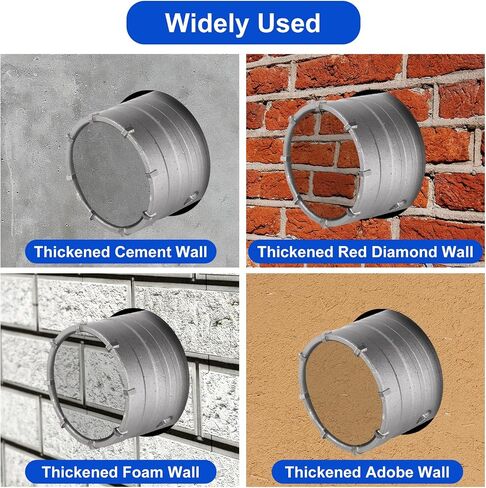 Dry Core Drill Bit Set for Concrete 6 Pieces – 30/40/50/68mm Alloy Hole Saws with 320mm Round Shank & SDS-Plus Adapter – for Brick, Masonry, Cement, Stone, Tile, and AC Installation in Saudi Arabia
