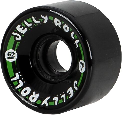 V N L A Backspin Jelly Roll Outdoor Roller Skate Wheels - 62mm 78A Hardness, Transparent Urethane - 8 Pack in Saudi Arabia