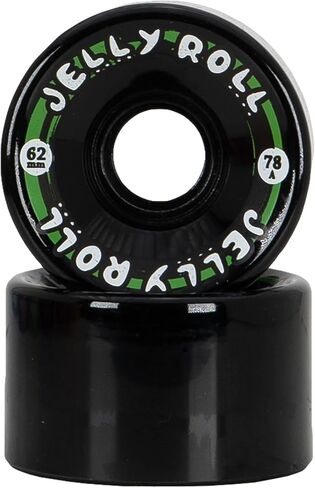 V N L A Backspin Jelly Roll Outdoor Roller Skate Wheels - 62mm 78A Hardness, Transparent Urethane - 8 Pack in Saudi Arabia