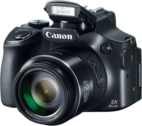 Canon PowerShot SX60 16.1MP الكاميرا الرقمية 65x عدسة تكبير البصرية 3 بوصة شاشة LCD (أسود) (متجددة) in Kuwait