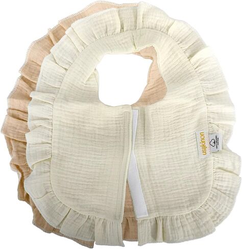 100% Organic Muslin Cotton Baby Bibs 2 Pack in Saudi Arabia