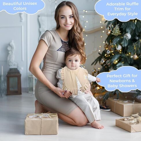 100% Organic Muslin Cotton Baby Bibs 2 Pack in Saudi Arabia