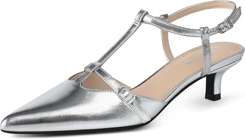 CELLENZ Women Low Heel Pumps: 2 Inch Comfortable Kitten Heels, Office Formal Dinner Dress Shoes, Ankle Strappy Slingback Pumps, Sexy Night Prom Dance Shoes in Saudi Arabia