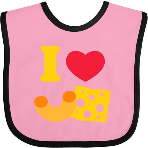 inktastic I Heart Mac و Cheese Baby Bib in Saudi Arabia