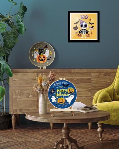 TINDTOP 3 Sets Embroidery Kit for Adult for Beginners, Hummingbird and Flower Embroidery Kit for Beginners Include Embroidery Cloth Hoops Threads for Craft Lover with Embroidery Skill Techniques in Kuwait