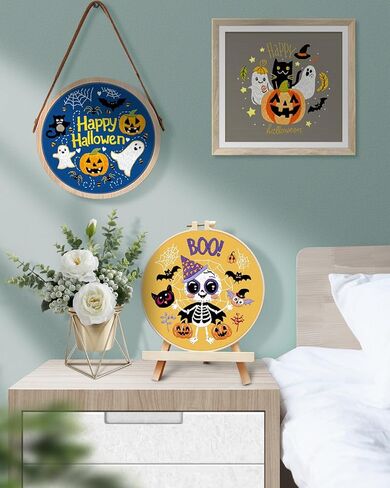 TINDTOP 3 Sets Embroidery Kit for Adult for Beginners, Hummingbird and Flower Embroidery Kit for Beginners Include Embroidery Cloth Hoops Threads for Craft Lover with Embroidery Skill Techniques in Kuwait