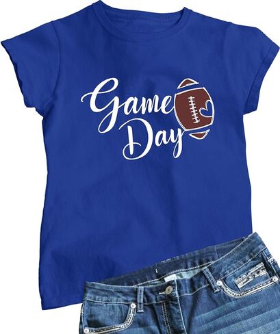 اذهب إلى كل شيء لطيف لعبة Script Game Day Football Heart Mens Toddler Women Thirt T-Shirt in Kuwait