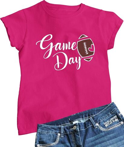 اذهب إلى كل شيء لطيف لعبة Script Game Day Football Heart Mens Toddler Women Thirt T-Shirt in Kuwait