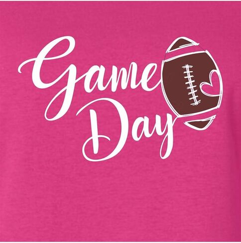 اذهب إلى كل شيء لطيف لعبة Script Game Day Football Heart Mens Toddler Women Thirt T-Shirt in Kuwait