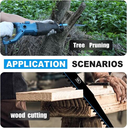 3 Pack 6 inch Reciprocating Saw Blades Set， 3 TPI High Carbon Saw Blades for Wood Cutting ，Saw Blades with Organizer Case (3, 3T/6inch) in Saudi Arabia
