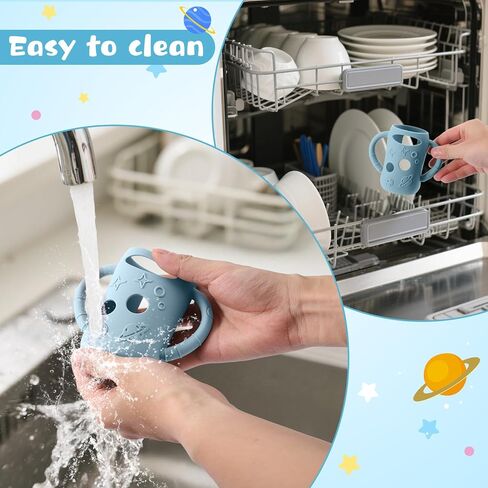 Mity Rain 3 Pack Silicone Sleeves لزجاجات Lansinoh 5 أوقية - حامل زجاجة طفل مضاد للكسر ، متوافق مع زجاجات زجاجية Lansinoh للأطفال مع مقبض in Kuwait