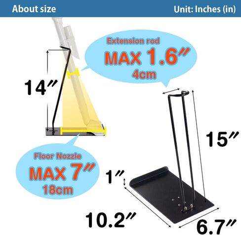 Vacuum Stand Universal No-Drill Fits Makita xlc01 xlc02 18V Cordless Stick Vacuum Space-Saving Stable Metal Organizer for Cordless Cleaner Easy Assembly Black in Saudi Arabia