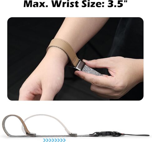 SUNYA Camera Wrist Strap with Quick Release Buckle. Sturdy Nylon Rope Hand Strap Compatible for DSLR or Mirrorless Camera in Kuwait