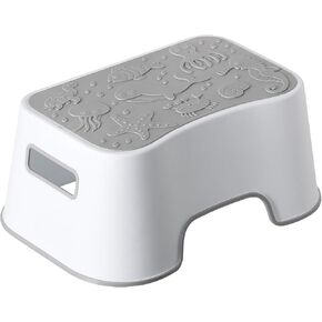 Kids Step Stool, Sturdy and Lightweight Kids Step Stool for Bathroom Kitchen Sink and Toilet Potty Training, Cute Sea Animals Design Toddler Kids Foot Stool (Gray) in Saudi Arabia