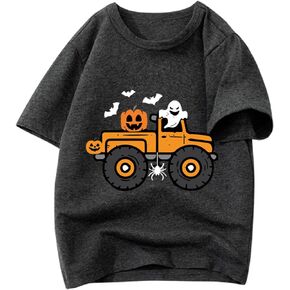 Toddler Halloween Shirts for Boys & Girls - Short Sleeve Tees with Ghouls, Ghosts & Pumpkins Graphics 2-7T in Saudi Arabia