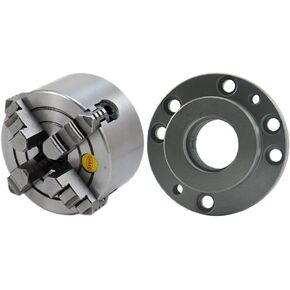 Shars 4 "4 Jaw Independent Chuck Solid Hard Jaws مع 1-1/2-8 3.93" لوحة خلفية متورطة شبه مشتركة ، مطلوب الآلات 202-5419+202-6108-6 L [ in Saudi Arabia