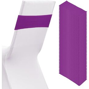 PATIKIL Premium Spandex Chair Sashes Bows, 50 Pcs Elastic Stretch Chair Cover Band Ties with Slider Buckle for Birthday Party Banquet Wedding Decoration, Rose Red in Saudi Arabia