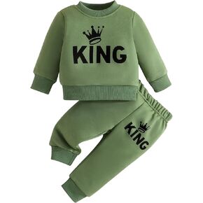 Jecson Baby Boy Fall Cloths: Warm & Soft Infant Strits مجموعة من النوع الثقيل للعبث والركض Pant 2pcs in Kuwait