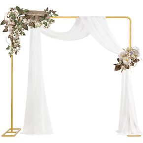 Wedding Arch Backdrop Stand Square 6.5FT Heavy Duty Metal Frame, Balloon Arch Stand Adjustable Photo Booth Decor for Baby Showers, Halloween Parties, Birthdays, Anniversaries in Kuwait