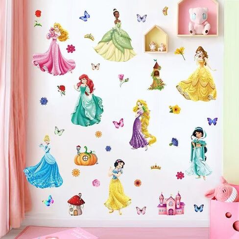 The Princess Series Wall Decals. Royal Castle Wall Stickers Suitable for Girls' Rooms, Children's Rooms, Baby Nurseries and bedrooms, which can be Use in Saudi Arabia