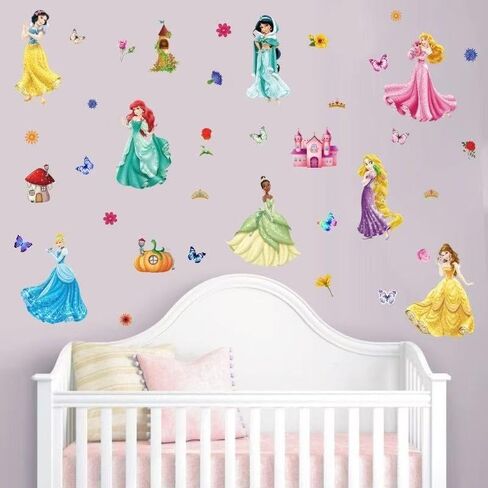 The Princess Series Wall Decals. Royal Castle Wall Stickers Suitable for Girls' Rooms, Children's Rooms, Baby Nurseries and bedrooms, which can be Use in Saudi Arabia