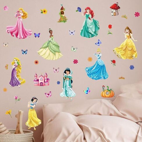 The Princess Series Wall Decals. Royal Castle Wall Stickers Suitable for Girls' Rooms, Children's Rooms, Baby Nurseries and bedrooms, which can be Use in Saudi Arabia
