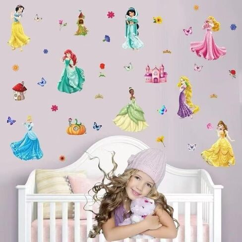 The Princess Series Wall Decals. Royal Castle Wall Stickers Suitable for Girls' Rooms, Children's Rooms, Baby Nurseries and bedrooms, which can be Use in Saudi Arabia