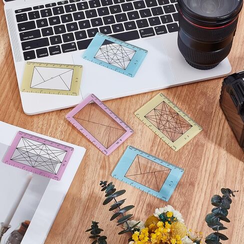 9 Pcs Photo Composition View Finder Tool Portable Golden Ratio Viewfinder Acrylic View Finder Rule for Photography Painters Artists Landscape Catcher Portrait Photography in Saudi Arabia