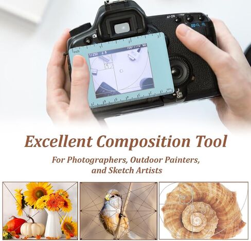 9 Pcs Photo Composition View Finder Tool Portable Golden Ratio Viewfinder Acrylic View Finder Rule for Photography Painters Artists Landscape Catcher Portrait Photography in Saudi Arabia