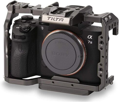 Tilta Full Camera Cage Compatible with Sony a7, a7 II, a7 III, a7S, a7S II, a7R, a7R II, a7R III, a7R IV, a9 Cameras (Tilta Gray) | TA-T17-FCC-G in Saudi Arabia