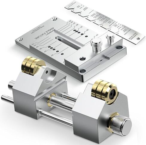Chisel Sharpening Jig Kit, Precise Honing Guide System with Adjustable Angle Fixture and Angle Gauge, All Metal Sharpening Fine Tools for Woodworking Chisels and Planes (5/32" to 3") in Kuwait