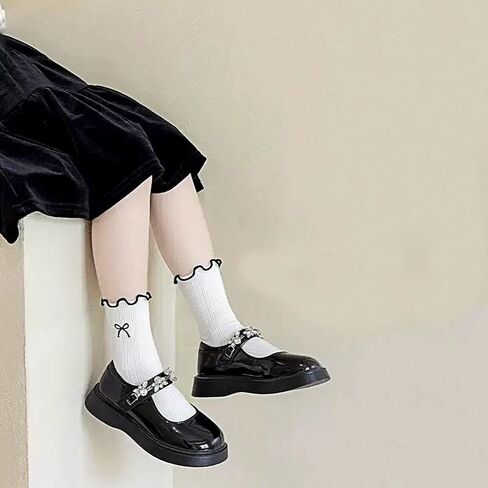 7 Pairs Baby Girls Ruffle Socks Toddler Infant Girls Boys Frilly Cute Ankle Socks Soft Cotton Size 3M - 5Y in Saudi Arabia