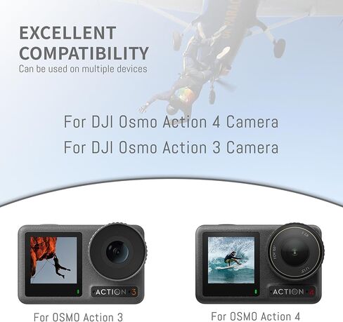 Osmo Action 4/3 بطارية Charger Charger Kit 3 عبوات ومركز سريع للشاحن سريعًا ، متوافق مع DJI Osmo Action 4 ، Osmo Action 3 Camera ، 1850mAh Battery Pratect in Kuwait