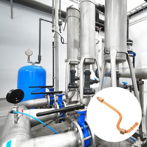 Air Compressor Exhaust Tube Replacement, Aluminum High Pressure Pump Head Connecting Pipes Air Compressor Accessory in Kuwait