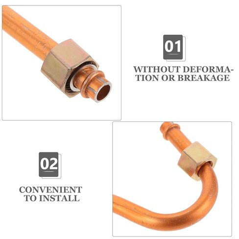Air Compressor Exhaust Tube Replacement, Aluminum High Pressure Pump Head Connecting Pipes Air Compressor Accessory in Kuwait