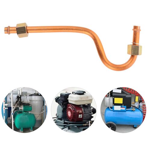 Air Compressor Exhaust Tube Replacement, Aluminum High Pressure Pump Head Connecting Pipes Air Compressor Accessory in Kuwait